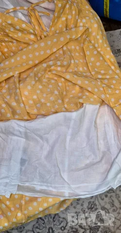 Лятна жълта рокля на точки Mango, снимка 6 - Рокли - 56570362