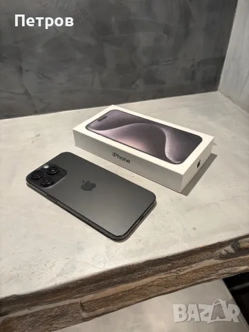КАТО НОВ Iphone 15 Pro Max 256 GB Black, снимка 3 - Apple iPhone - 56681867
