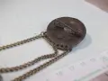 Брошка стара двойна с верижки, снимка 7