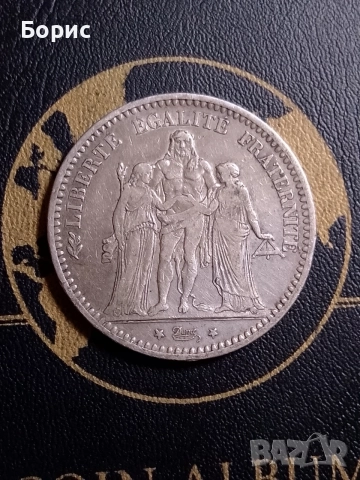 5 франка 1873 г., снимка 2 - Нумизматика и бонистика - 56571124