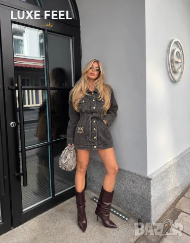 Pinko ⚜️Дамскa Дънкова Рокля , снимка 2 - Рокли - 56728873