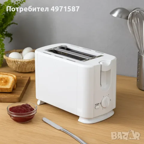 Тостер Rosberg 700W, 2 филийки, снимка 3 - Тостери - 56663178