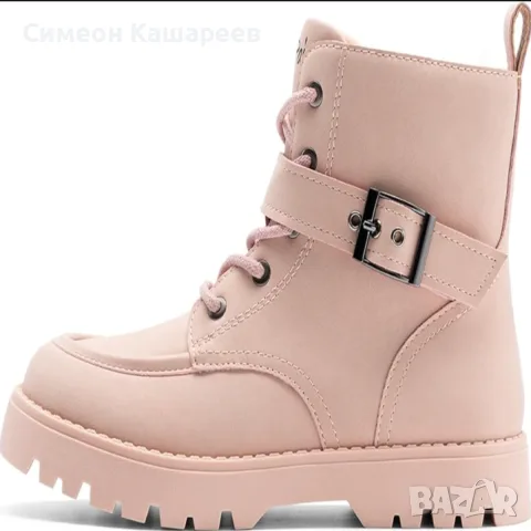 Детски зимни ботуши с връзки DREAM PAIRS, Розови