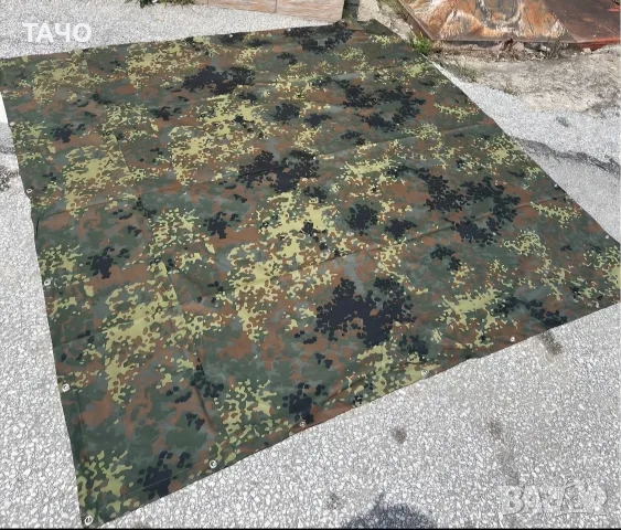 Камуфлажно платнище с капси Тип Flecktarn, снимка 3 - Къмпинг мебели - 56602588
