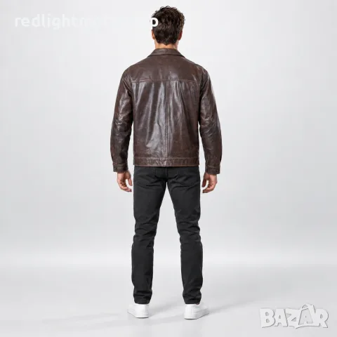 HOME BOY Мъжко кожено яке Винтидж L, снимка 5 - Аксесоари и консумативи - 56590106