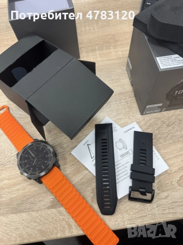 Garmin Enduro 2 Sapphire Solar + кутия + кабел + допълнителни каишки