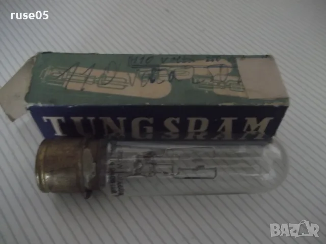 Крушка "Tungsram 250W 110V" стара с байонетен цокъл работеща