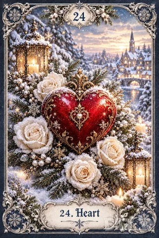Авторски Зимни Карти Ленорман (Winter Lenormand) – Магическа Коледна Колода