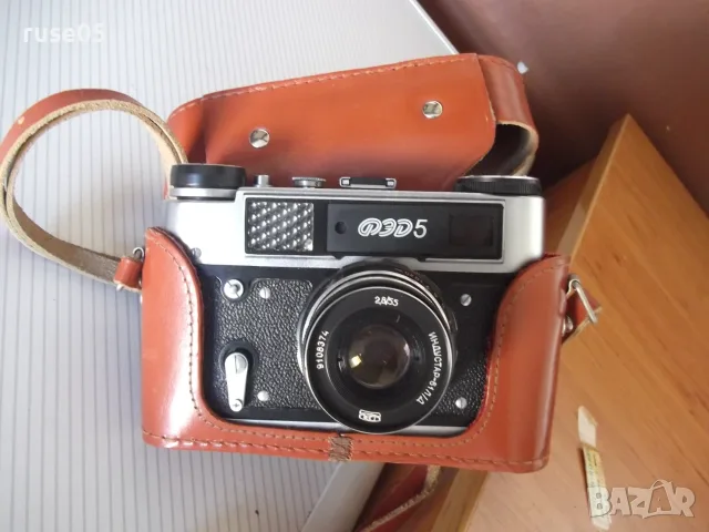 Фотоапарат "ФЕД 5" с обектив "Индустар-61 Л/Д" работещ - 1