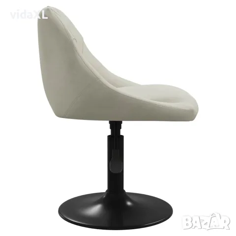 vidaXL Бар табуретка, кремава, кадифе, снимка 5 - Столове - 56147128