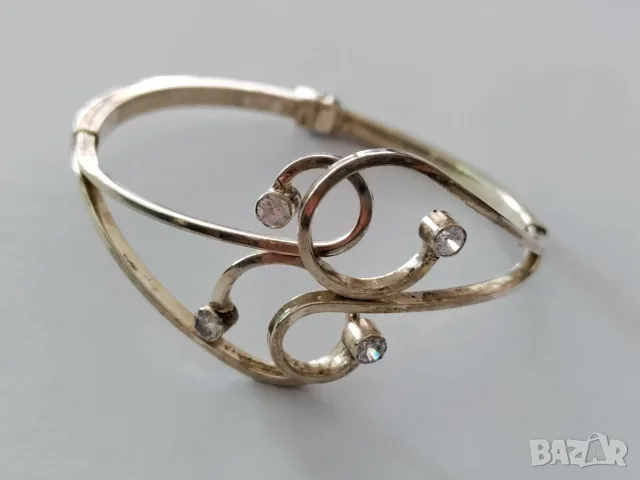 Сребърна гривна, снимка 3 - Гривни - 56652358