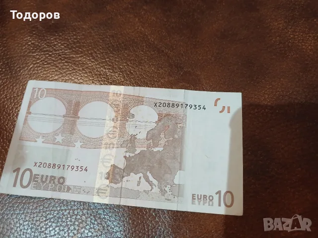Рядка бнкнота 10 евро 2002 г, снимка 2 - Нумизматика и бонистика - 56568157