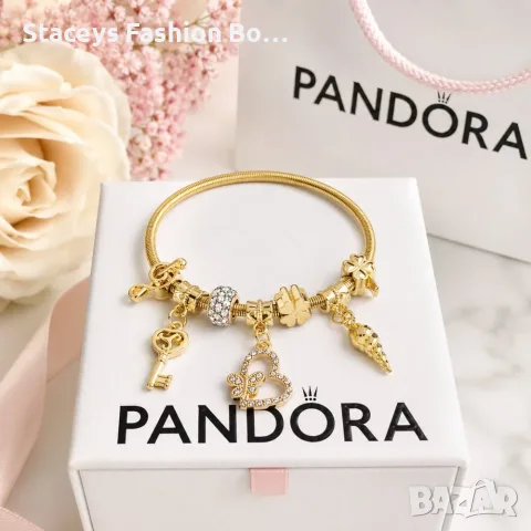 Дамска гривна тип Pandora - различни модели, снимка 3 - Гривни - 56747924