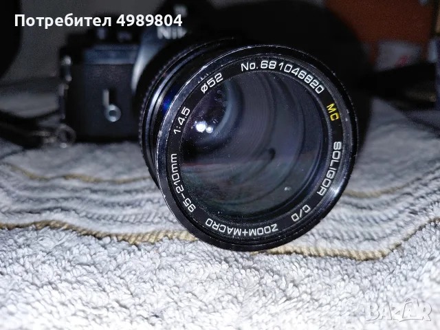 Nikon EM + soligor обектив, снимка 3 - Фотоапарати - 56697475