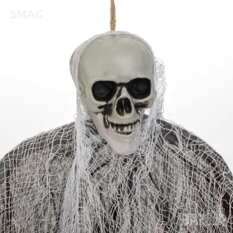 Висящ декоративен скелет за halloween черно бяло 50x80 см_1217646
