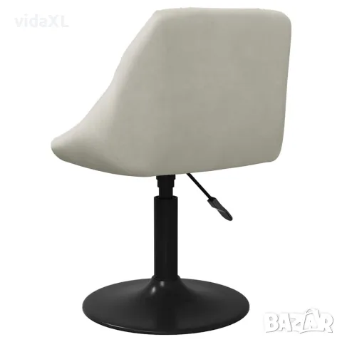 vidaXL Бар табуретка, кремава, кадифе, снимка 4 - Столове - 56147128