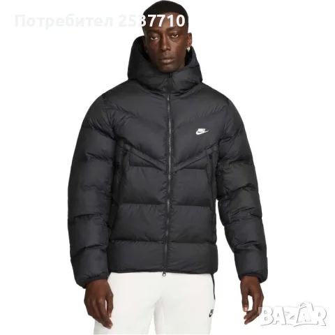 мъжко черно  яке nike Sf, снимка 3 - Якета - 56637252
