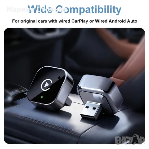 Android auto Carplay адаптер car play android безжичен wireless донгъл dongle Apple carplay Iphone, снимка 8 - Аксесоари и консумативи - 54654564