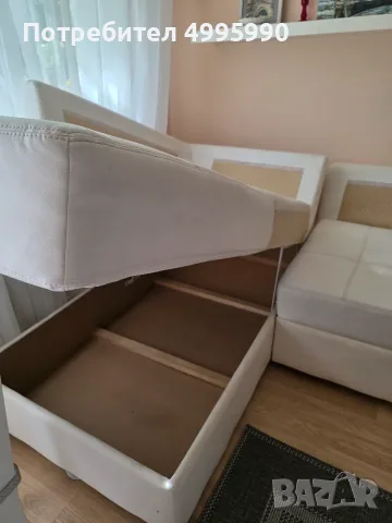 Диван ъглов с лява лежанка, снимка 4 - Дивани и мека мебел - 56747854