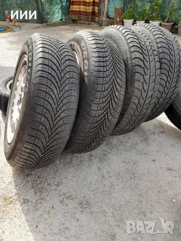 Джанти от бмв е30 4x100 14 с хубави зимни гуми 175 70 14 