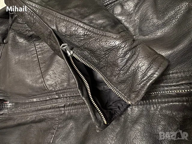 Кожено яке от бизонска кожа G-Star Raw, снимка 7 - Якета - 56696866