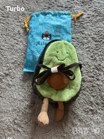 Плюшена чанта Jellycat Amuseable Avocado – Чисто нова с торбичка