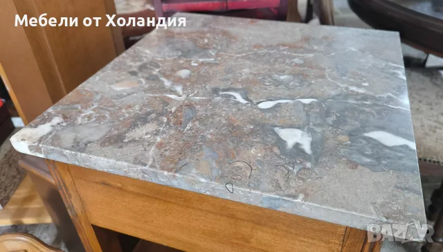 Дъбово антикварно шкафче с каменен плот, снимка 9 - Шкафове - 56564369