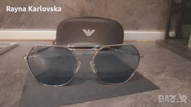 Оригинални слънчеви очила Emporio Armani EA2148 (Сребристи със Сини стъкла) – Пълен комплект