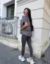 Сив елек с плетен ръкав, снимка 2