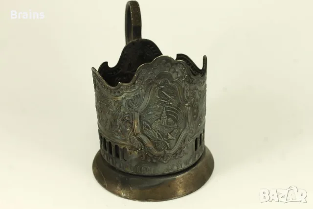 1960'с Руски Подстаканник Космическа Програма СССР, снимка 2 - Антикварни и старинни предмети - 56609343