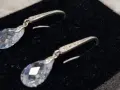 Сребърни обеци с кристали, снимка 5