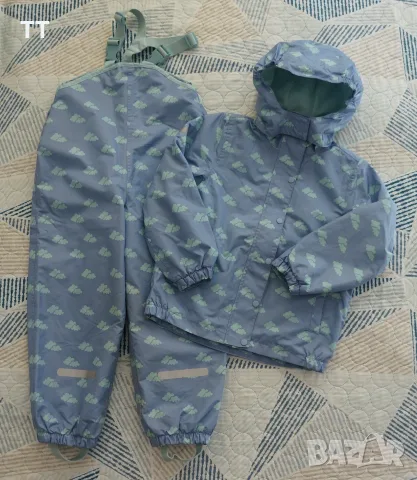 НЕМСКИ: Комплект за дъжд/ зима, яке за ски/ зимни игри, 110-116см, ОТЛИЧНИ!