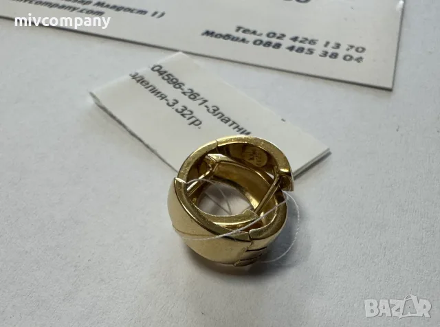 Златни обеци 3.32гр., снимка 6 - Обеци - 56580928