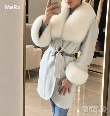 Палто от алпака и лисица