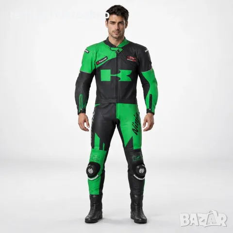Schwabenleder Kawasaki Ninja пистов кожен мото екип 2 части L – Като ново