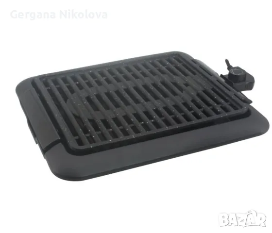 Бездимна скара Rosberg Premium-RP51015EM, 1250W, Мраморно покритие, 25.5х30.5 см, Черен