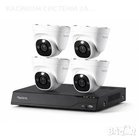Комплект 8-канален 4K мрежов рекордер + 4 куполни 5 MP  IP камери