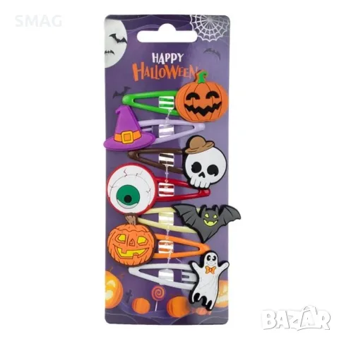 Halloween цветни гумени шноли за коса за момичета 7 бр_1239877