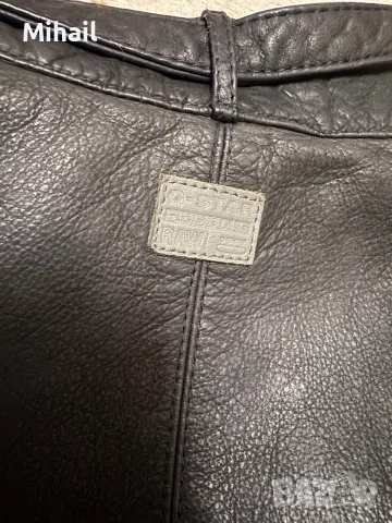 Кожено яке от бизонска кожа G-Star Raw, снимка 5 - Якета - 56696866