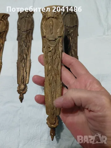  Старинен бронзов обков за мебели, снимка 2 - Антикварни и старинни предмети - 56601749