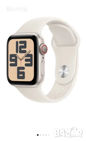 Apple Watch SE (2024), GPS, Cellular, Starlight Aluminum Case 40 мм, Starlight Sport Band - M/L