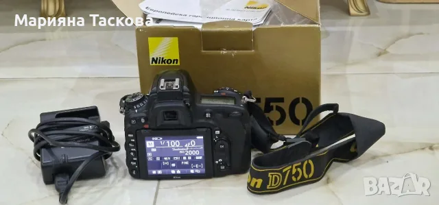 Продавам фотоапарат Nikon d750, снимка 3 - Фотоапарати - 56550932