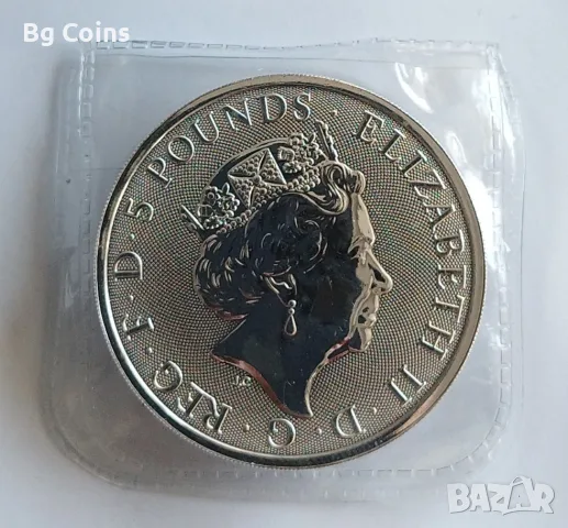 Сребро 2 OZ 2018 Козел , снимка 2 - Нумизматика и бонистика - 56568704