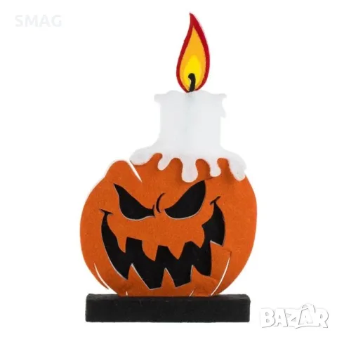 Настолна декоративна украса halloween тиква свещ 17x30 см_1242581