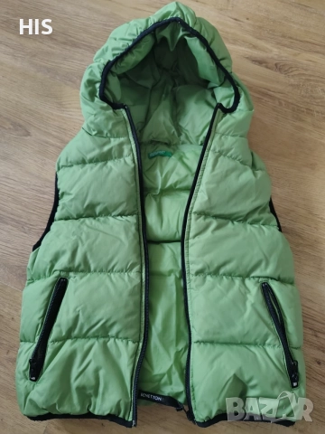 Детски елек Benetton, за 7-8 год, зелен