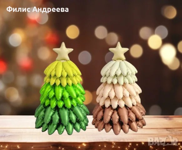 Коледни балони 7 части 3D Коледни елхи – Перфектната декорация за празнично парти