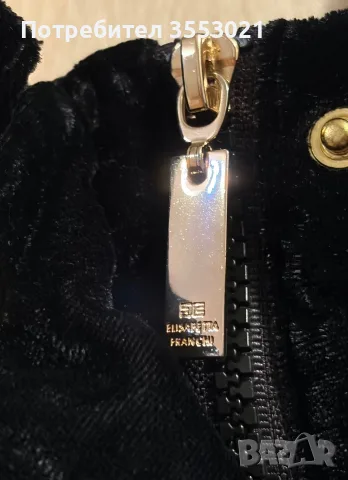 Оригинално велурено яке на Elisabetta Franchi, снимка 4 - Якета - 56585705