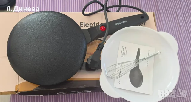 Уред за палачинки Home Star 700w, снимка 2 - Съдове за готвене - 56712724