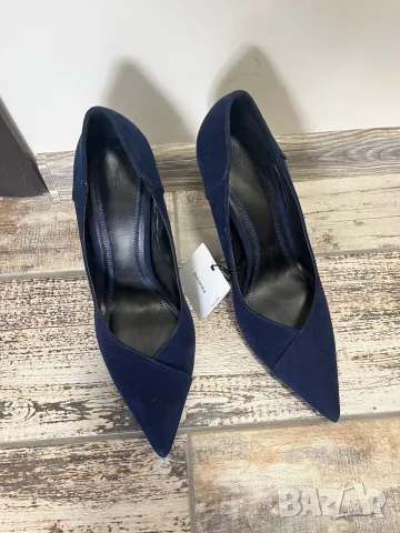 Сини обувки на ток Bershka, снимка 2 - Дамски обувки на ток - 56597134