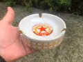 стар порцеланов пепелник "ЦСКА - СЕПТЕМВРИЙСКО ЗНАМЕ" - MADE IN BULGARIA, снимка 2